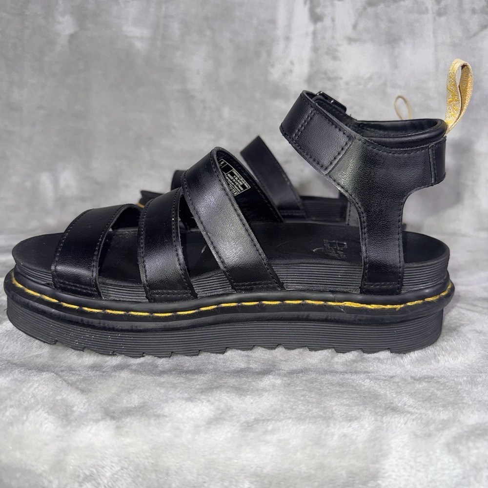 Dr. Doc Martens Blaire Athena Gladiator Sandals Black Women's Size 8 Retro - Picture 6 of 16